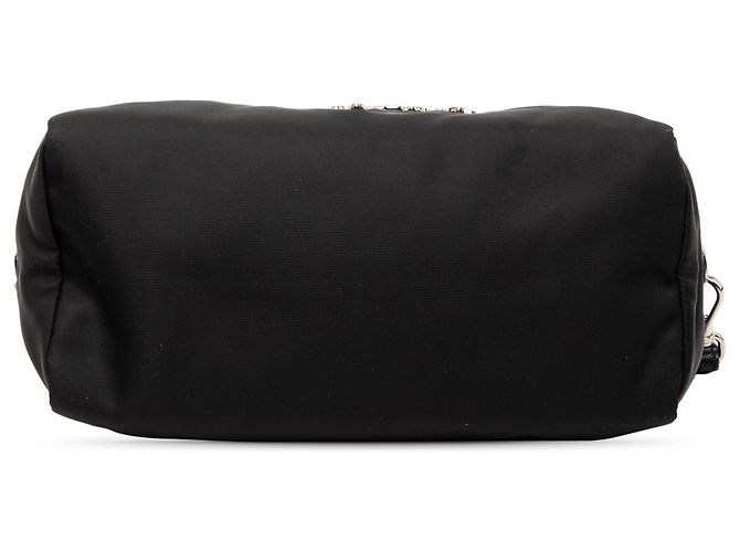 Saffiano Pochette da polso Prada Black Tessuto Robot Pins Nero - vista 3