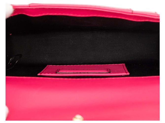 Bulgari Bvlgari Pink Small Leather Square Serpenti Forever Chain Crossbody Rosa - vista 4