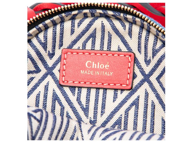 Bolsa Chloé Blue Mini Daria Round em denim e pele de vitela Azul - vista 5