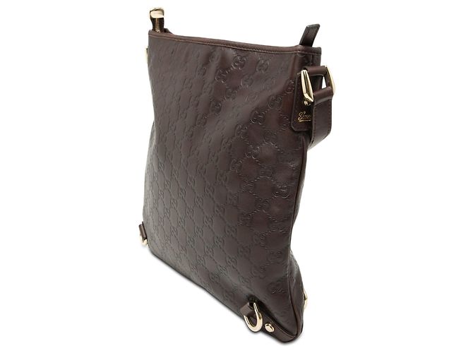 Gucci Marrone Guccissima Abbey D Ring Crossbody Marrone scuro - vista 2