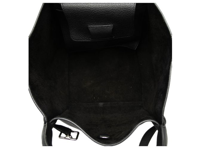 Céline Celine Big Bag in pelle di vitello granulata nera, piccola Nero - vista 4
