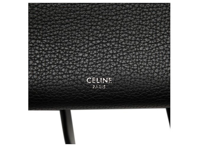 Céline Celine Big Bag in pelle di vitello granulata nera, piccola Nero - vista 5