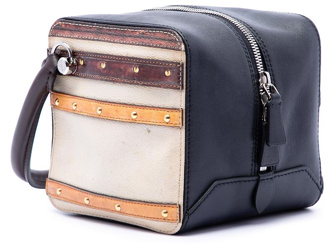 Borsa quadrata Louis Vuitton Time Trunk in canvas Transformed marrone - vista 2
