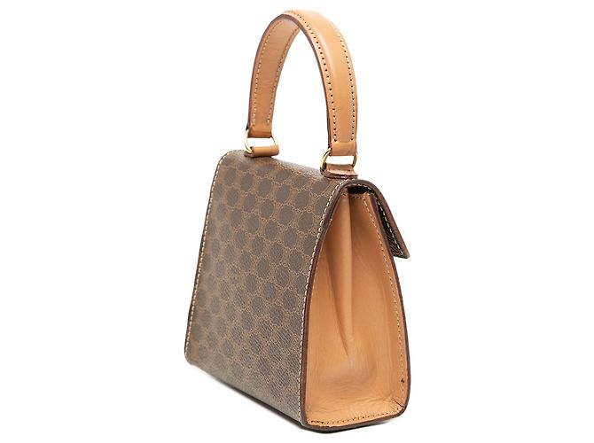 Céline Bolso Celine Brown Mini Macadam de lona revestida Castaño - vista 2