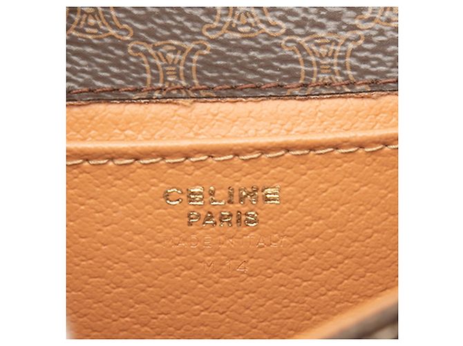 Céline Bolso Celine Brown Mini Macadam de lona revestida Castaño - vista 5