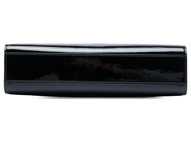 Bolsa de ombro Manhattan em couro envernizado preto tamanho médio Saint Laurent - vista 3