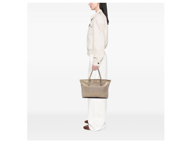 Tote Gucci Gold Medium GG Imprime D'oro - vista 6