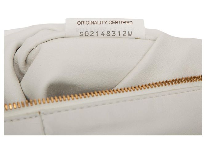 Borsa Mini Double Knot in pelle di vitello bianca Bottega Veneta Bianco Bianco sporco - vista 4