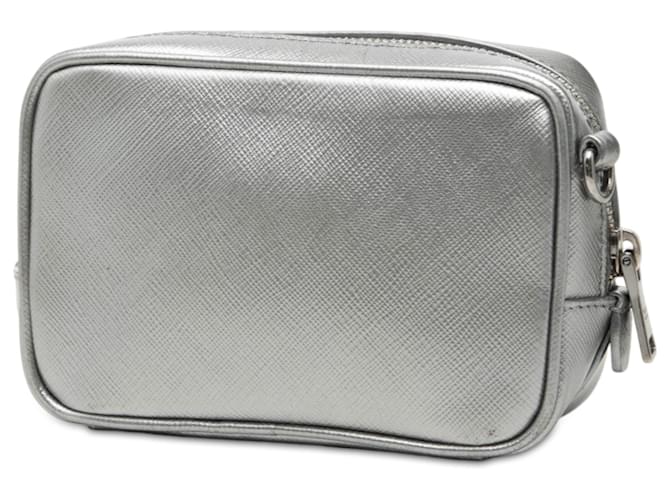 Bolso Prada Silver Mini Metallic Saffiano Lux Camera Bag Plata - vista 2