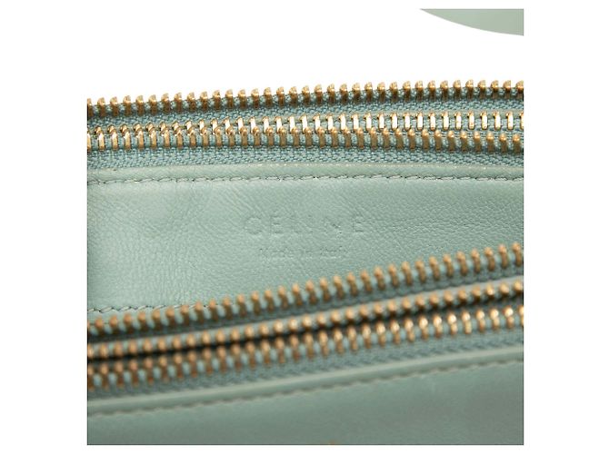 Céline Celine Green Large Lambskin Trio Crossbody Verde - vista 5