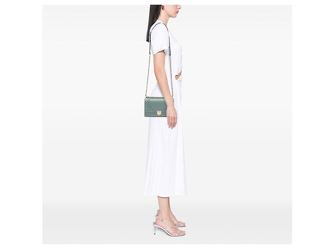 Dior Blue Small Grained Calfskin Diorama Flap Blu chiaro - vista 6