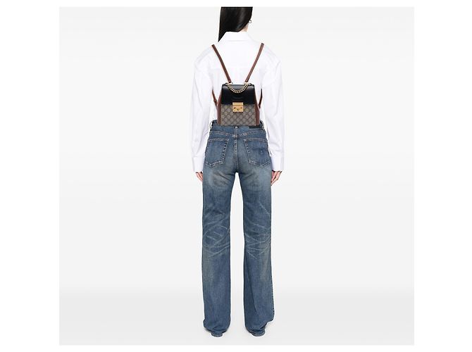 Zaino Gucci Beige GG Supreme Padlock - vista 6