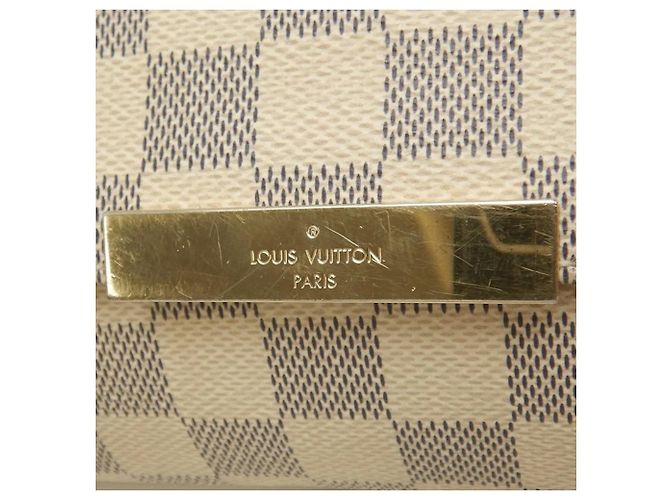 Louis Vuitton White Damier Azur Favorite MM Bianco - vista 13
