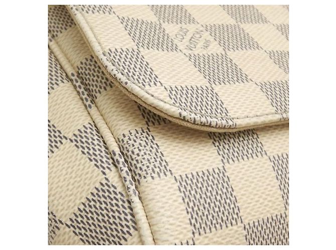 Louis Vuitton White Damier Azur Favorite MM Bianco - vista 16