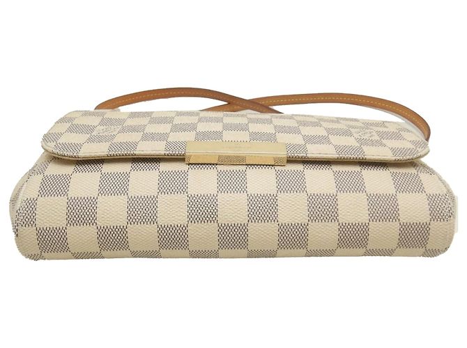 Louis Vuitton White Damier Azur Favorite MM Bianco - vista 2