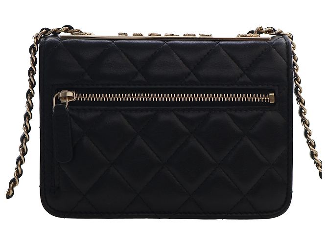 Chanel Black Mini gesteppte Lammhaut Trendy CC Chain Wallet Schwarz - Ansicht 2