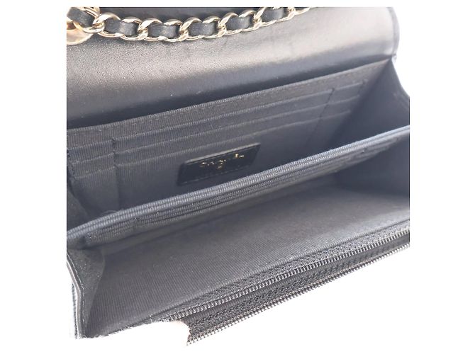 Chanel Black Mini gesteppte Lammhaut Trendy CC Chain Wallet Schwarz - Ansicht 4