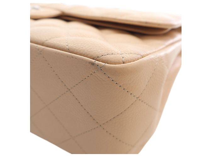Chanel Beige Jumbo Classic Caviar Double Flap - vista 10