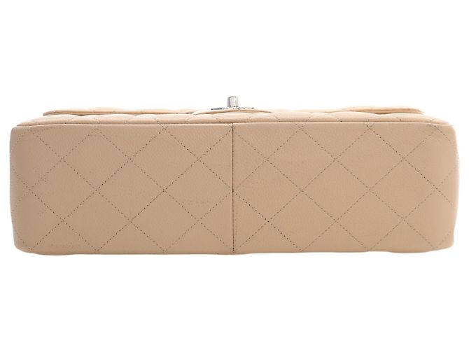 Chanel Beige Jumbo Classic Caviar Double Flap - vista 5