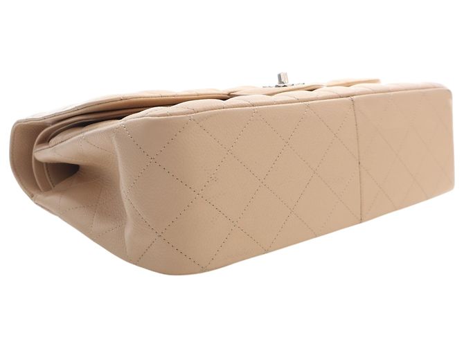 Chanel Beige Jumbo Classic Caviar Double Flap - vista 8