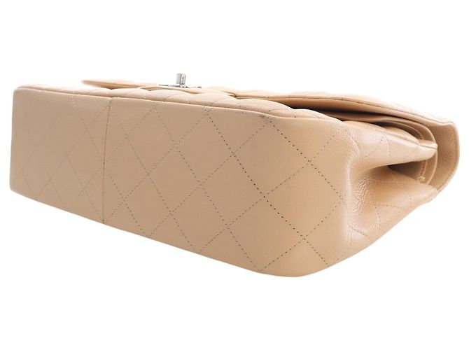 Chanel Beige Jumbo Classic Caviar Double Flap - vista 9