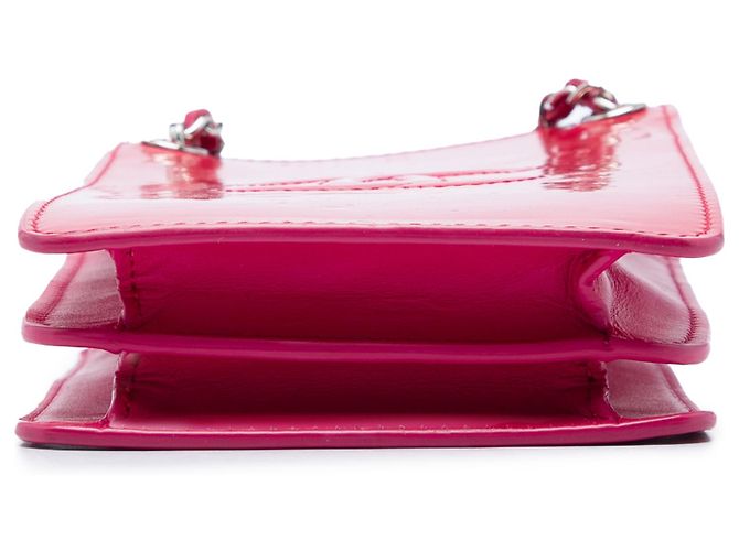 Portacellulare a tracolla Chanel Pink CC Patent Rosa - vista 3