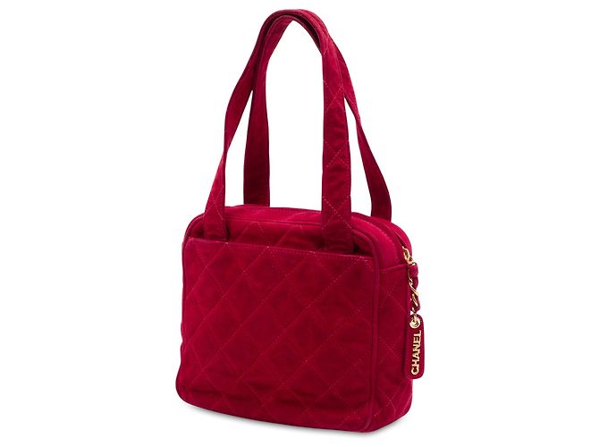 Bolsa Chanel Red CC em camurça acolchoada Vermelho - vista 2