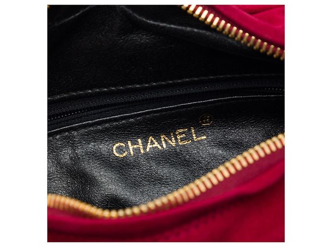 Bolsa Chanel Red CC em camurça acolchoada Vermelho - vista 5