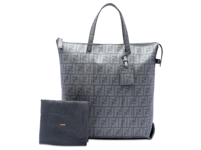 Tote Fendi Gray Zucca Spalmati Marrom - vista 7