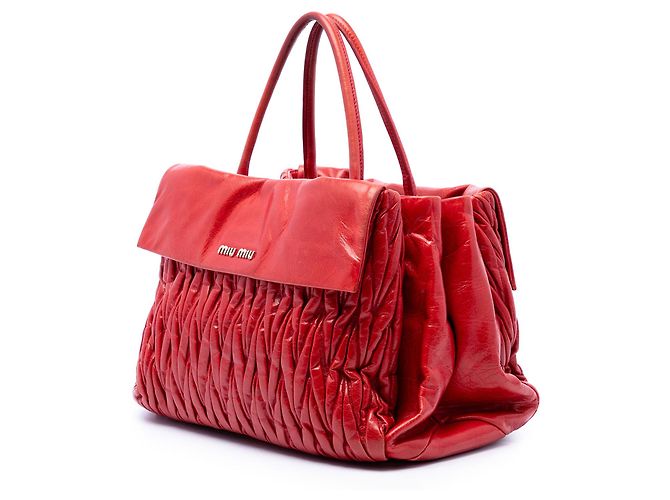 Borsa Bauletto Convertible Miu Miu Red Matelasse Nappa Lux Rosso - vista 2