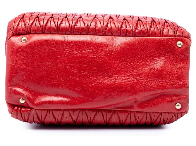 Borsa Bauletto Convertible Miu Miu Red Matelasse Nappa Lux Rosso - vista 3