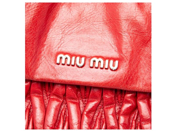 Borsa Bauletto Convertible Miu Miu Red Matelasse Nappa Lux Rosso - vista 5
