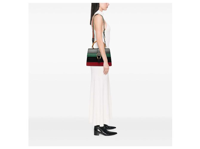 Borsa Gucci Dionysus Web in pelle di vitello nera grande Nero - vista 6