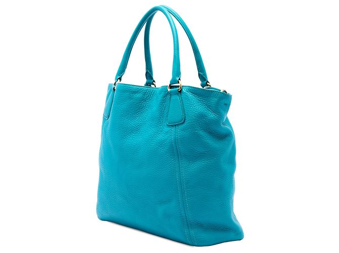 Tote Open Convertible Prada Blue Vitello Daino - vista 2
