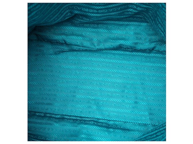 Tote Open Convertible Prada Blue Vitello Daino - vista 4