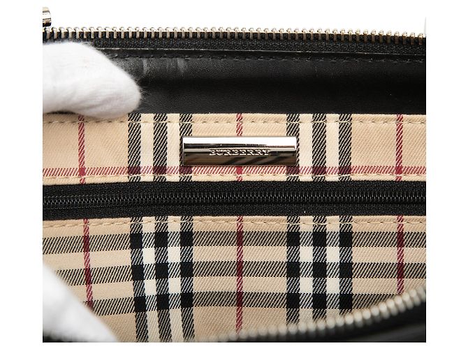 Borsa a mano in pelle nera Burberry Nero - vista 5
