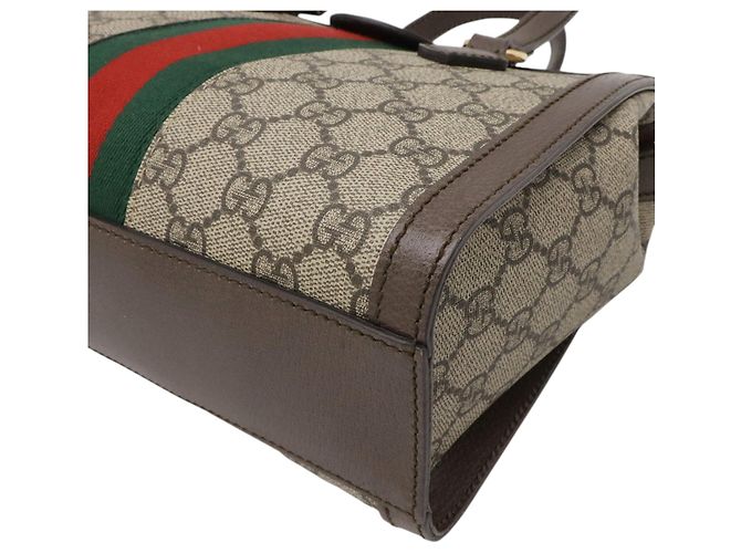 Borsa Gucci Beige Small GG Supreme Ophidia - vista 5