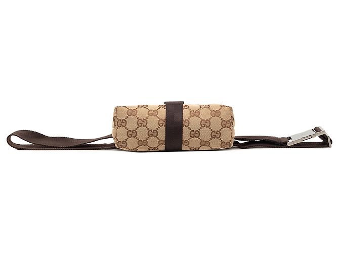 Borsa a tracolla Gucci in tela GG beige - vista 3