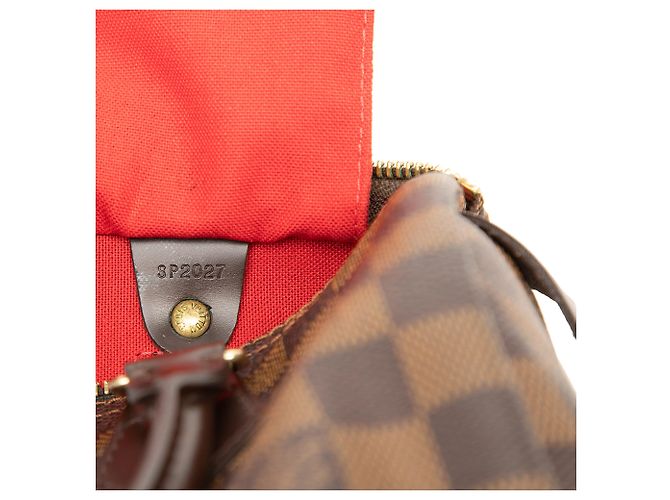 Louis Vuitton Marrone Damier Ebene Speedy 25 - vista 5