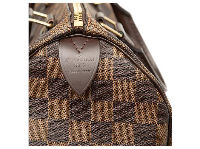 Louis Vuitton Marrone Damier Ebene Speedy 25 - vista 6