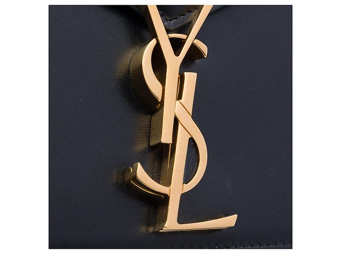 Borsa Saint Laurent Cassandra con chiusura monogramma in pelle di vitello liscia nera Nero - vista 5