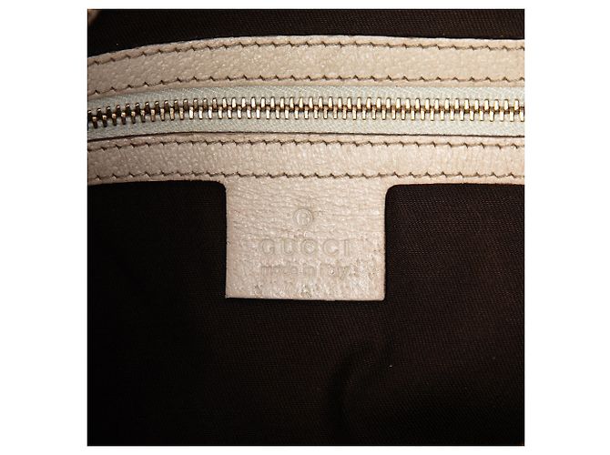 Borsa Hobo Gucci Beige GG Canvas Horsebit Creole - vista 5