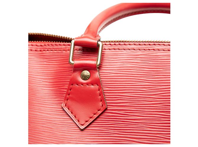 Louis Vuitton Speedy 30 in pelle Epi rossa Rosso - vista 10