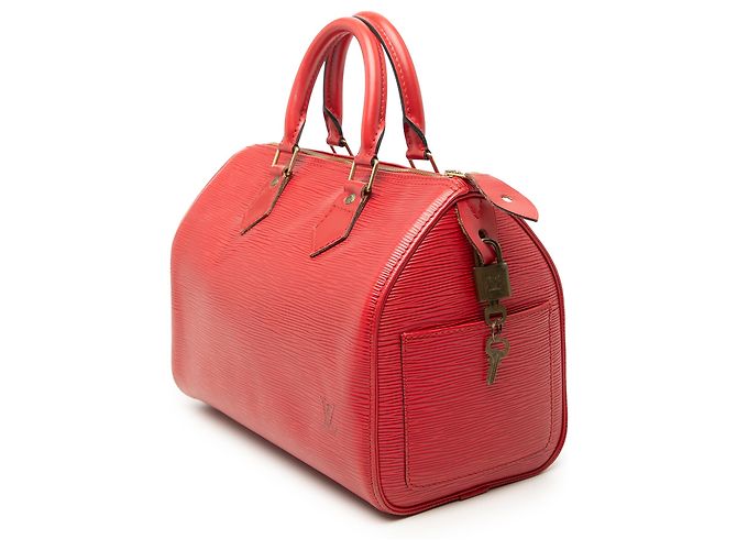 Louis Vuitton Speedy 30 in pelle Epi rossa Rosso - vista 2