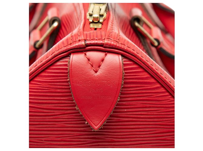 Louis Vuitton Speedy 30 in pelle Epi rossa Rosso - vista 5