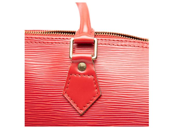 Louis Vuitton Speedy 30 in pelle Epi rossa Rosso - vista 7