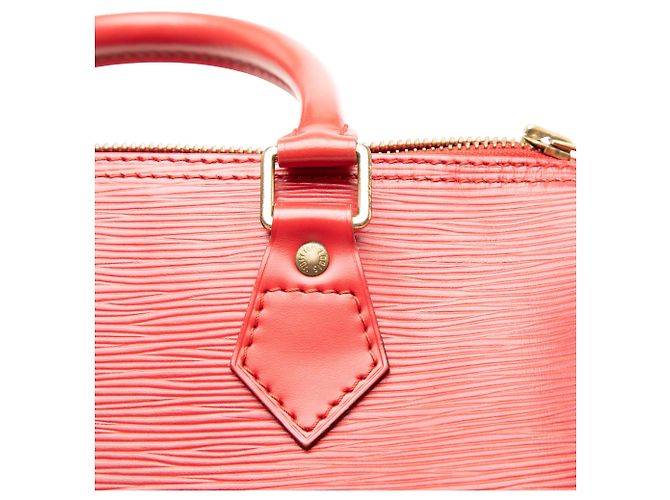 Louis Vuitton Speedy 30 in pelle Epi rossa Rosso - vista 9