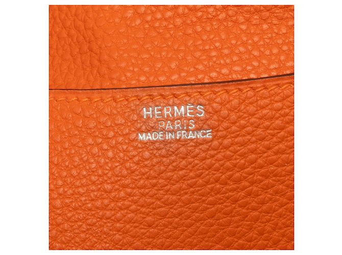 Hermès Orange Togo Amelie Arancione - vista 5