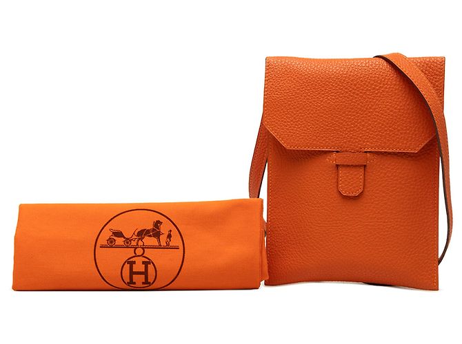 Hermès Orange Togo Amelie Arancione - vista 8