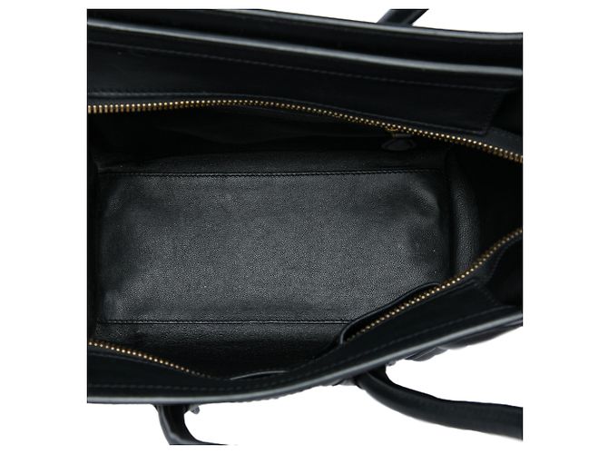 Luggage Céline Borsa Tote Celine Blue Micro Tricolor in pelle Blu navy - vista 4